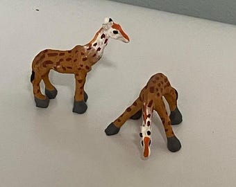 Miniature  Pair of Giraffe Figurines