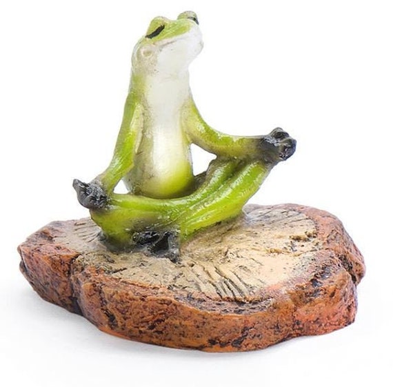 Meditating Yoga Frog, Green Frog, Zen Garden Frog, Yoga Gift -  Canada