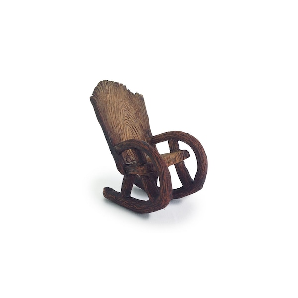 Miniature Bentwood Rocking Chair,  Mini Rustic Rocking Chair, Fairy Garden Log Cabin Chair