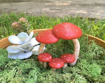 Fairy Garden Red Mushroom Arbor