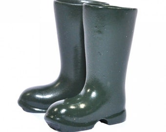 Dollhouse Miniature Pair of Green Boots