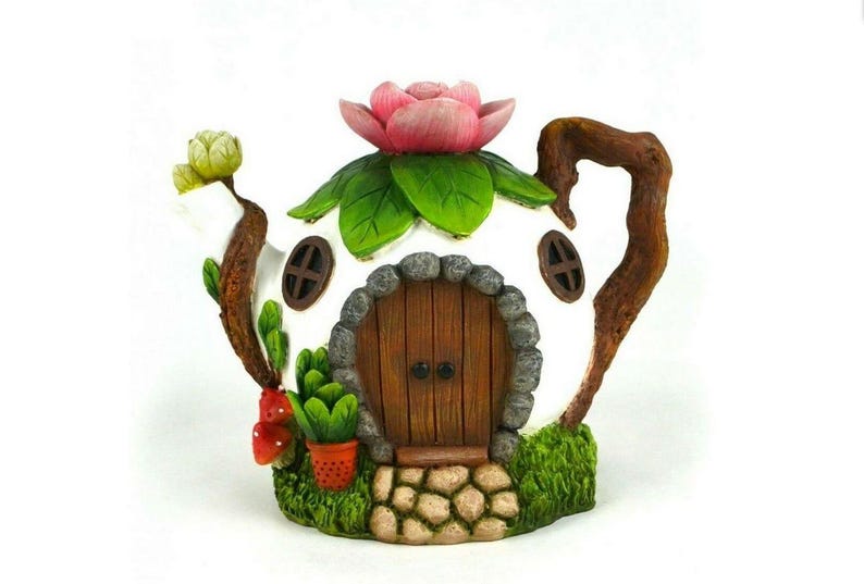 Miniature White Teapot House image 3