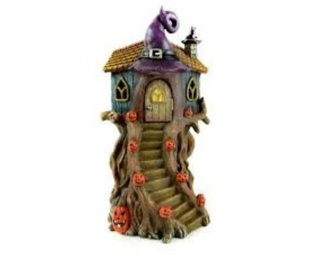 Halloween Witch Pumpkin House Resin Jewelry Storage Box Candy Box trinket Box - Etsy