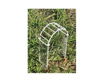 Miniature White Metal Arch Trellis