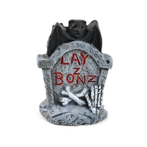 Lay Z Bones Tombstone Gravestone Marker,  Halloween Cake Topper,  Halloween Table Decor