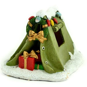 Christmas LED Tent, Holiday Camping Tent, Holiday Fairy Garden, Fairy Garden Outdoor Accessory