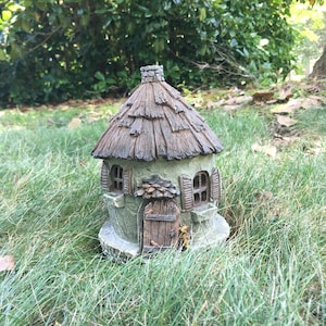 Miniature Fairy Garden Woodland House with Hinged Door,  Nutty Nook Squirrel House,