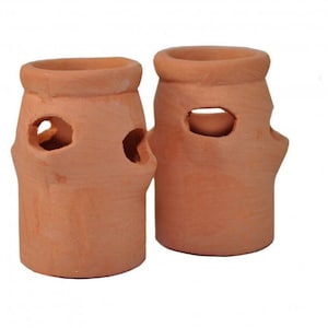 Pair of Miniature Terracotta Planters, Dollhouse Strawberry Planters, Miniature Garden Pots