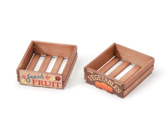 Wood Stained Farm Crates