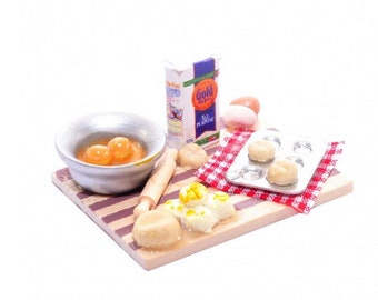 Puppenhaus Miniatur Backset, Puppenhaus Küche Miniatur, Puppenhaus Kochen