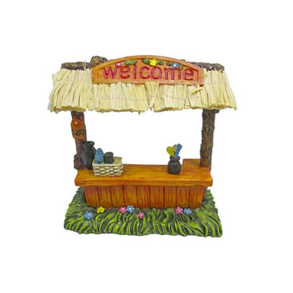 Miniature Tiki Bar Stand, Island Food Bar,  Beach Party Hut,  Gift for Island Vacation