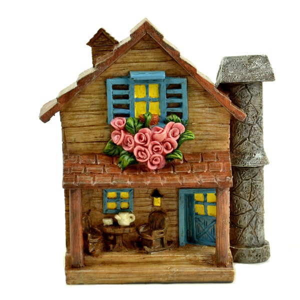 Cottage House, Small Fairy Garden House, Spring House, Miniature House with Porch