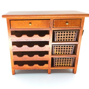 Wooden Wine Cabinet, Bar Cart, Dollhouse Bar Cabinet, Dining Room Buffet Chest