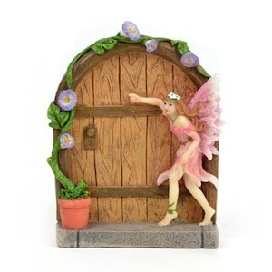 Rosa Fee Tür Tür mit Miniatur-Fee Fee Gartentür Frühling | Etsy