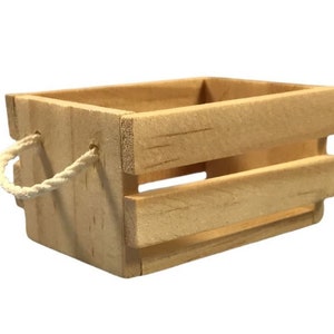 Cassa di legno in miniatura, cassa da giardino delle fate per frutta, verdura, fiori