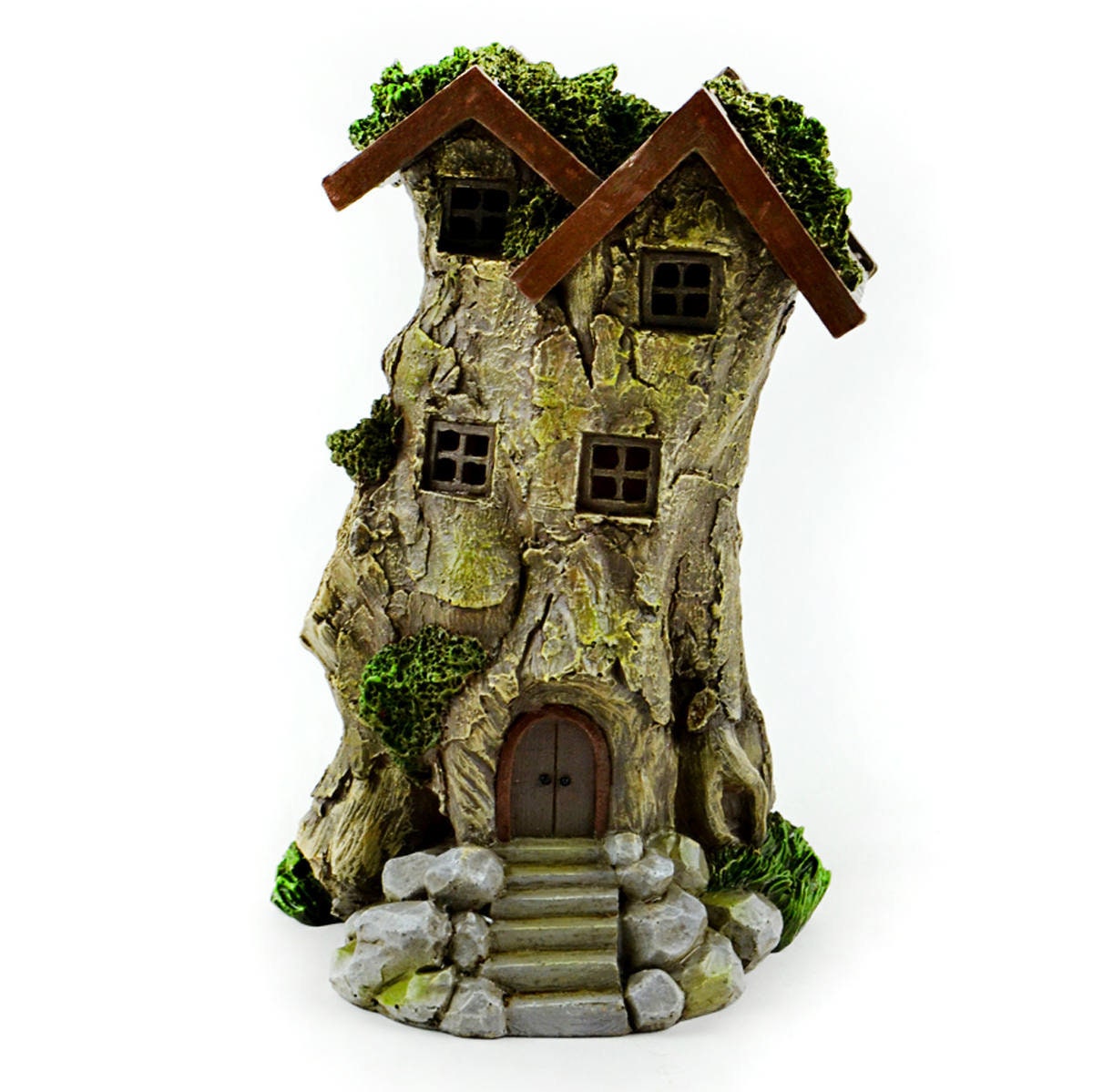 LED Fairy Tree House Miniature, Fairy Garden House, Forest Tree House