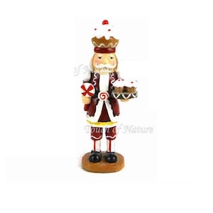 Miniatur Urlaub Nussknacker, Fairy Garden Weihnachten Nussknacker mit Leckereien, Shadow Box Nussknacker