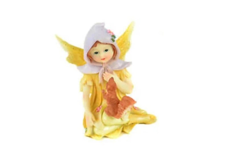 Hooded Fairy in Yellow Girl with Young Squirrel Attention brand Spring Phoenix Mall F