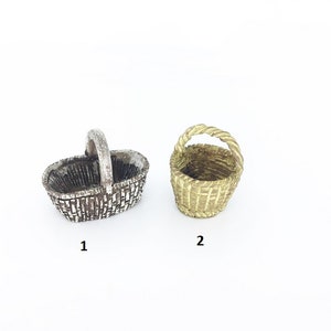 Miniature Produce Baskets, Fruit Basket, Farm Basket, Dollhouse Basket