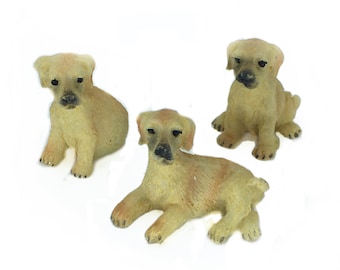 Set of 3 Miniature Tan Puppies,