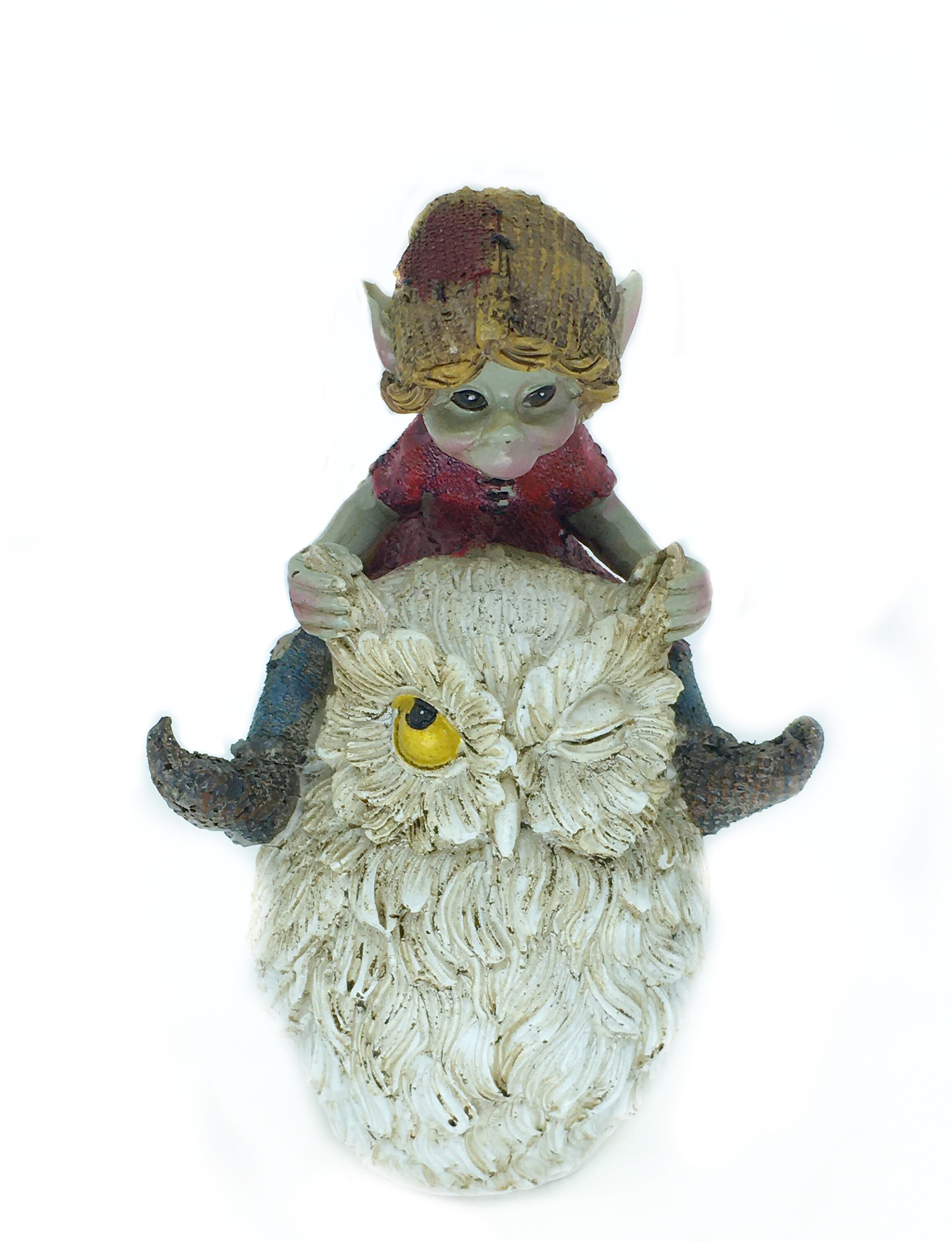 Pixie Riding a Big Owl 4.5 Pixie With an Owl Fairy - Etsy