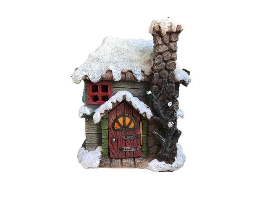 Puppenhaus Miniatur Verschneit Lebkuchen Haus Weihnachten Zubehör Dekoration 