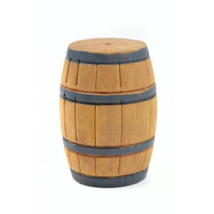 Miniature Wood Barrel,  Fairy Garden Accessory, 2&quot; Barrel