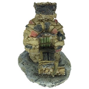 Micro-Mini Cairn Troll House, Miniaturowy kamienny domek dla trolli, gnomów, hobbitów i wróżek, domek w ogrodzie wróżek, domek w terrarium