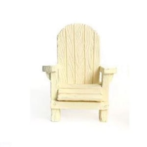 Miniature White Adirondack Chair, Fairy Garden Beach/Lake Chair, Fairy Garden Accessory