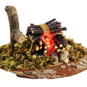 Stacked Log LED Campfire