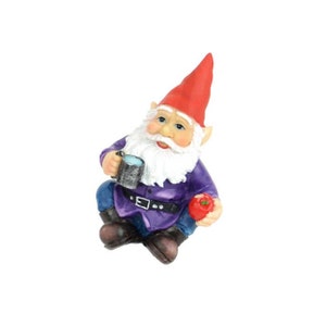Gnome With Mug, Gift for Gnome Collector, Gnome Cake Topper