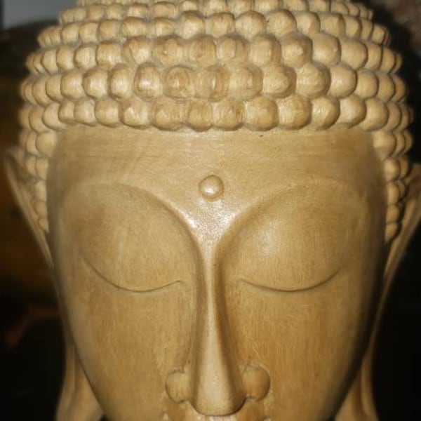 Wooden Buddha Head