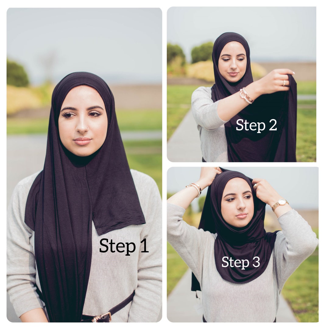 Premium Cotton Jersey Instant Slip on Ready to Wear Maxi-hijab