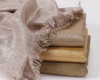 Premium bomullsglitter och skimrande hijab-huvudduk för kvinnor