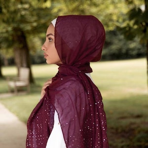 Luxury Sequin Sparkle Shimmer Glitter Viscose Hijab Head Scarf Shawl Wrap for women
