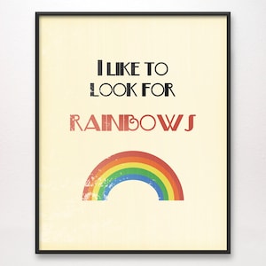 I Like to Look for Rainbows Giclée Art Print Choose Design LDS Mormon Baptism When I Am Baptized image 1