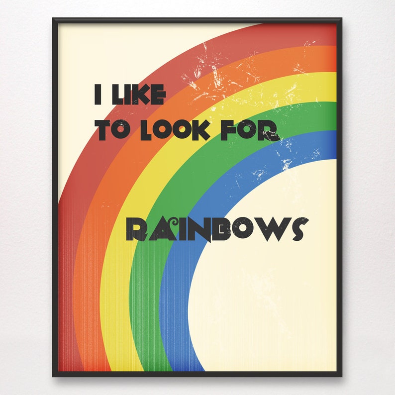 I Like to Look for Rainbows Giclée Art Print Choose Design LDS Mormon Baptism When I Am Baptized image 3