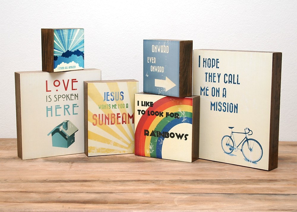 Popcorn Popping 5x7 Wood Block Art LDS Mormon Apricot Tree Etsy