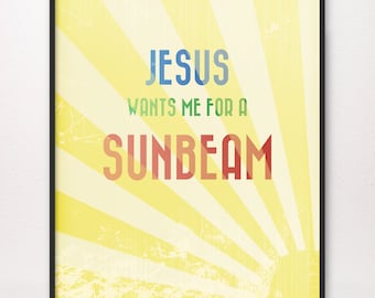 Jesus Wants Me for a Sunbeam • Giclée Art Print • LDS Mormon Christian