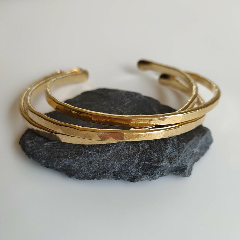 Brass Bangle Bracelet 21St Anniversary Gift For Her - Etsy