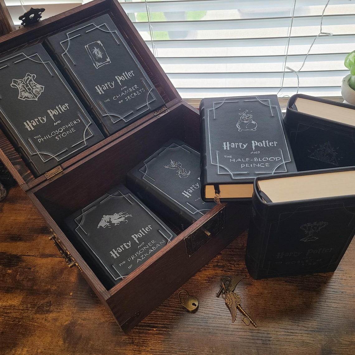 Handmade wooden chest for set of Harry Potter books Etsy