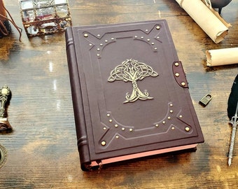 leather blank journal Tree of life