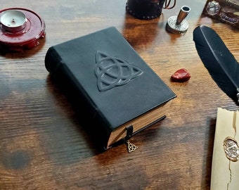Triquetra.  Charmed.  Celtic knot. Handmade leather blank journal