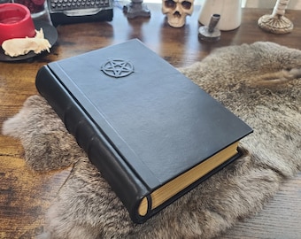 Pentacle Classic Blank Leather Spellbook. Customizable