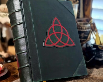 Charmed book of shadows. Blank leather journal replica