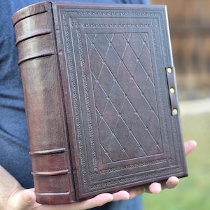 Giant medieval blank leather journal by Velimira Designs. 1000 sheets. image 1