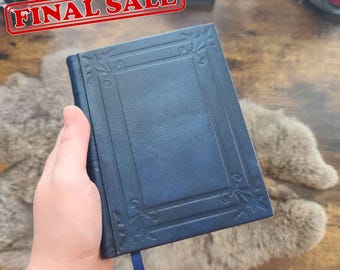 Pocket blank leather journal. 4.5"×6". in stock
