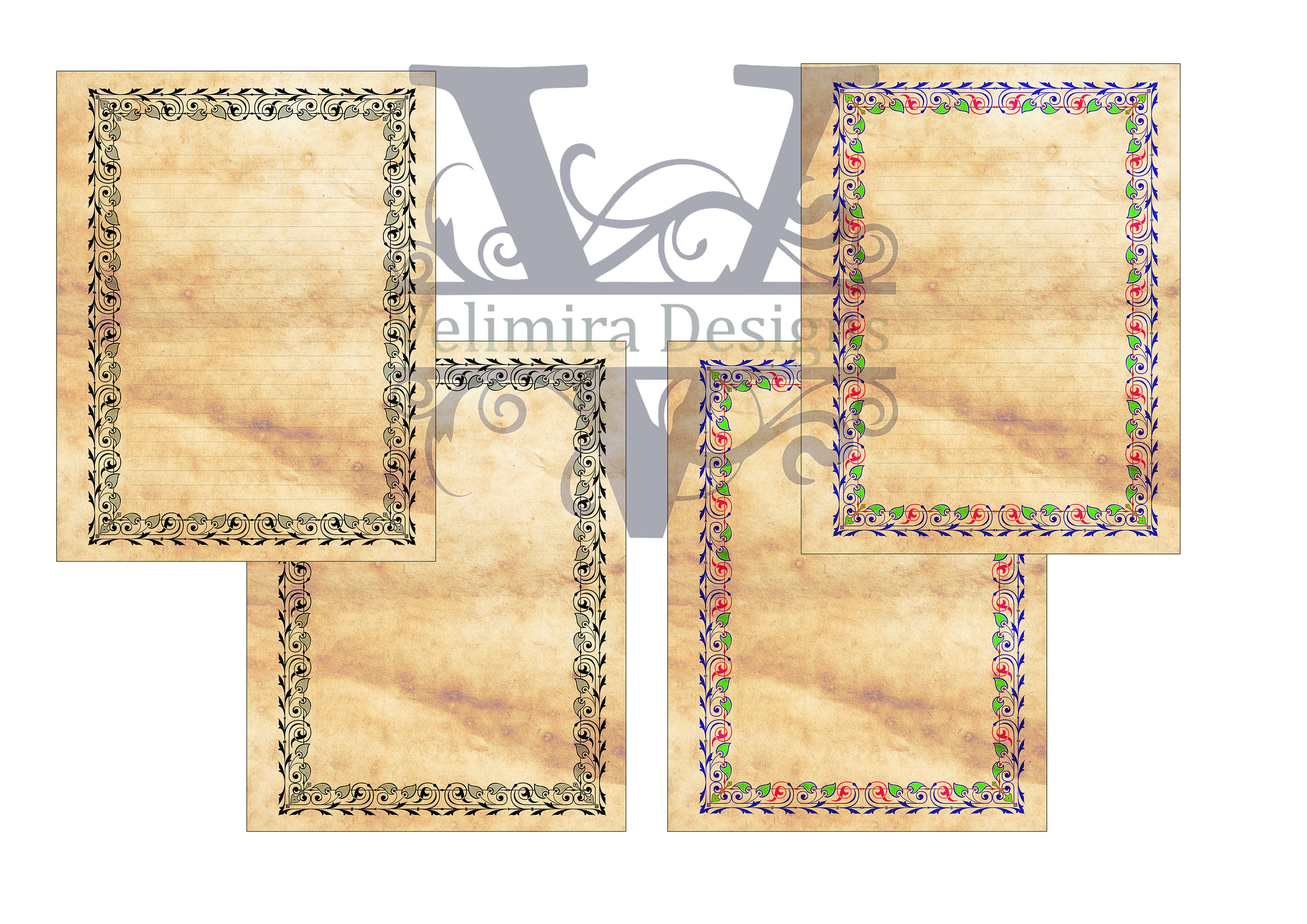 Blank Book of Shadows Printable Pages Set 200424a Scrapbook | Etsy