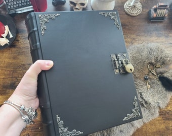 Blank leather journal by Velimira Designs