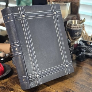 Antique gray blank leather journal.8.5&quot;×11&quot;.  In stock